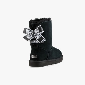 Ugg Customizable Bailey Bow Short Klassiska Stövlar Dam Svarta (897103GCM)